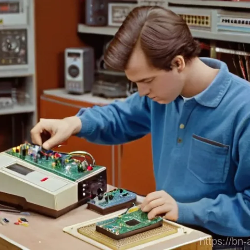 레트로 기기 수리 팁 - **Prompt 1: Focused Troubleshooting and Cleaning of a Retro Gaming Console**
"A person, mid-20s,...