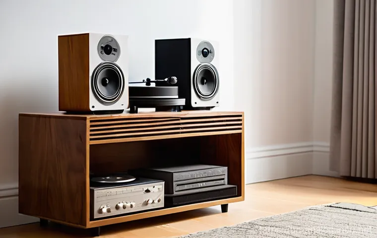 고급 아날로그 오디오 기기 - Prompt 1: "The Warm Embrace of Analog Sound"**