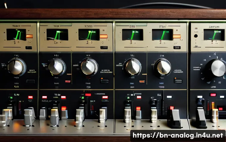 고급 아날로그 레코딩 장비 - A detailed close-up of a vintage Tascam 388 analog tape machine in a professional recording studio, ...